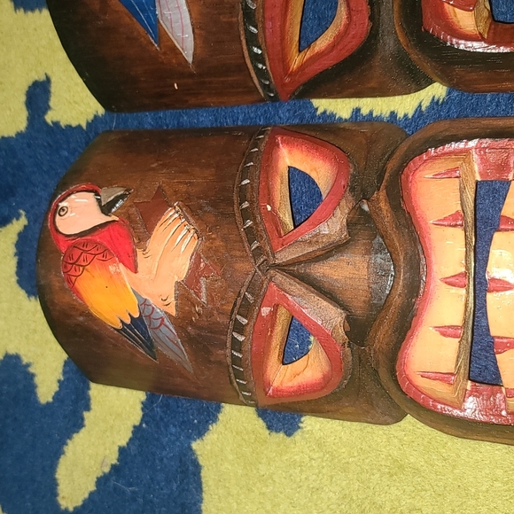 NWT lot or separate wooden masks wood made in Indonesia - Picture 2 of 4